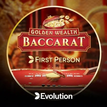 Enjoy First Person Golden Wealth Baccarat by Evolution – logo hosted on istana-casino-id.com
